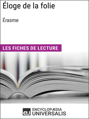 cover image of Éloge de la folie, Érasme